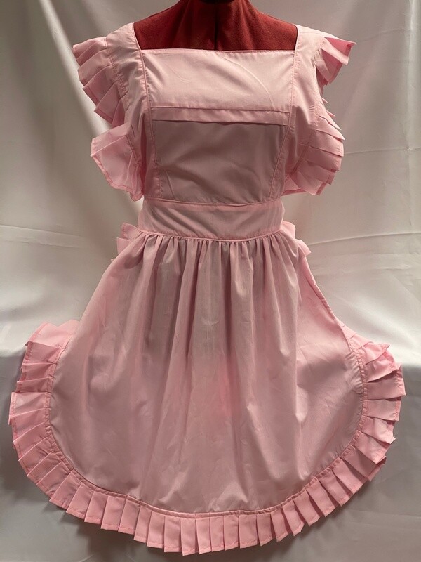 Retro Vintage Victorian Style Full Apron - Candy Pink