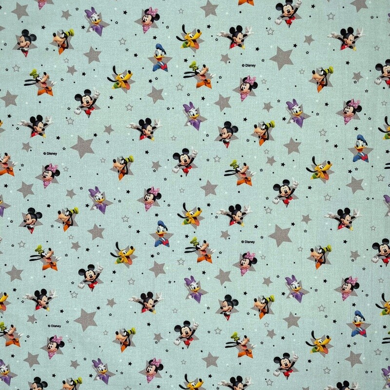 Mickey Mouse Stars - 100% cotton digital print fabric