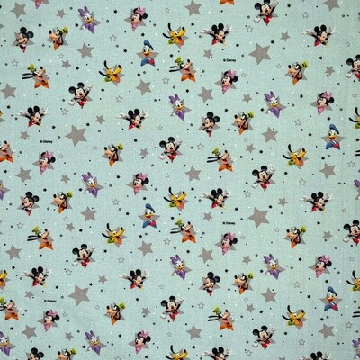 Mickey Mouse Stars - 100% cotton digital print fabric