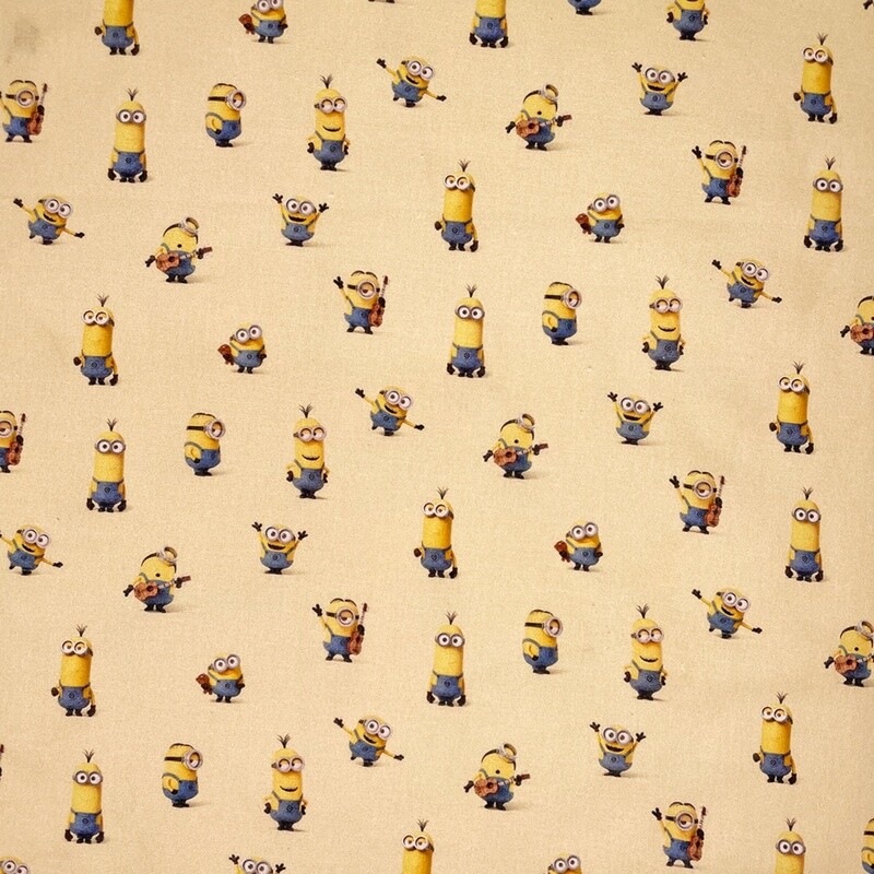 Minions Cream - 100% cotton digital print fabric
