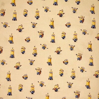 Minions Cream - 100% cotton digital print fabric
