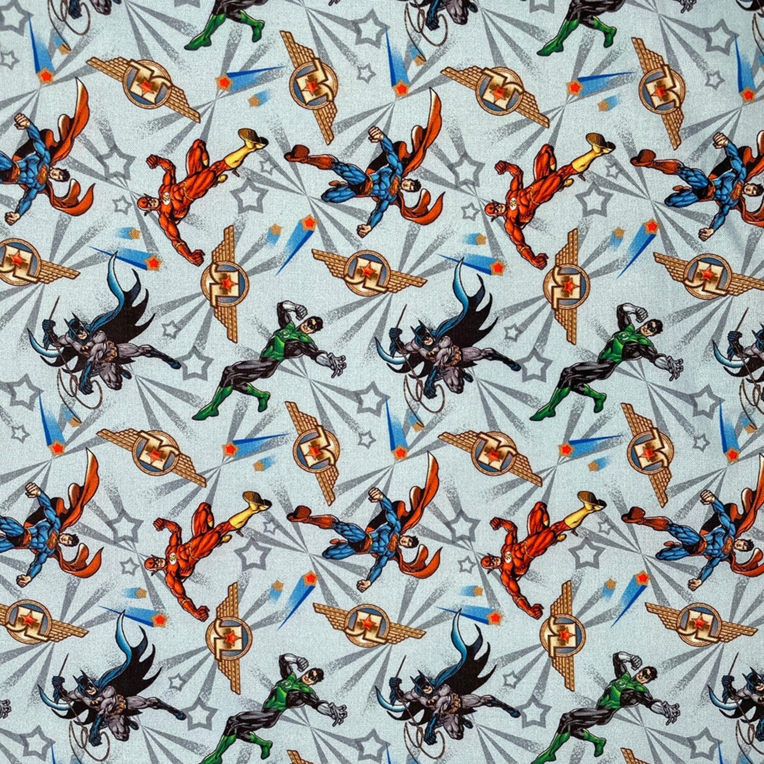 Justice League (2) - 100% cotton digital print fabric