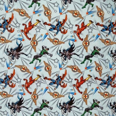 Justice League (2) - 100% cotton digital print fabric
