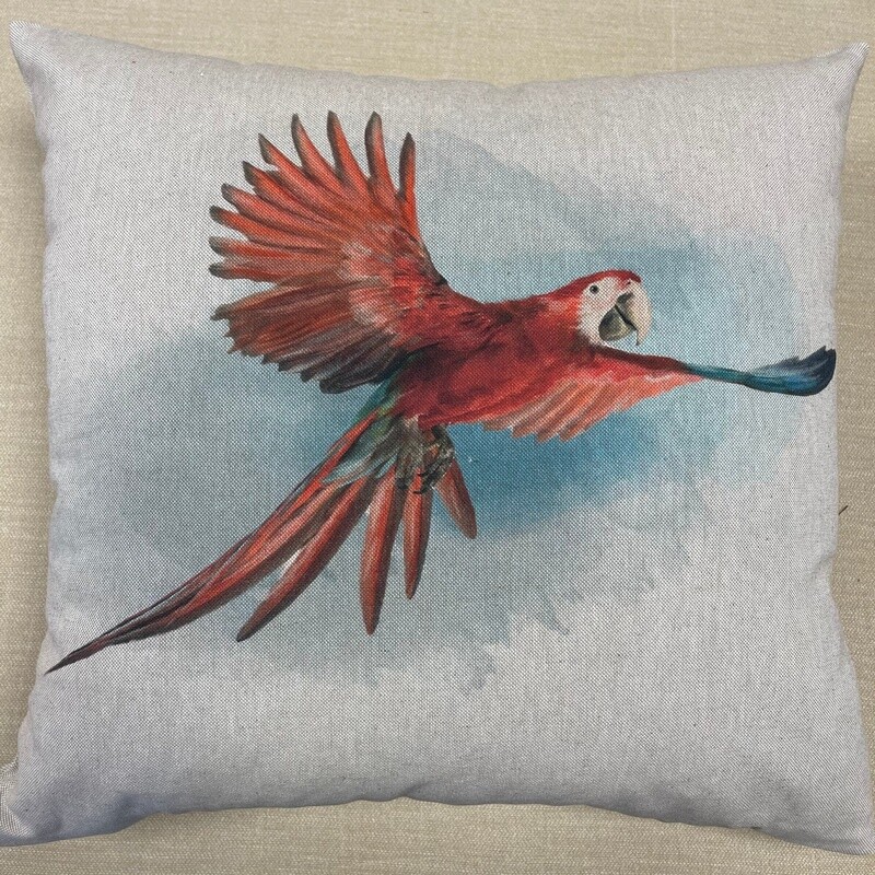 Red Parrots Cushion Cover