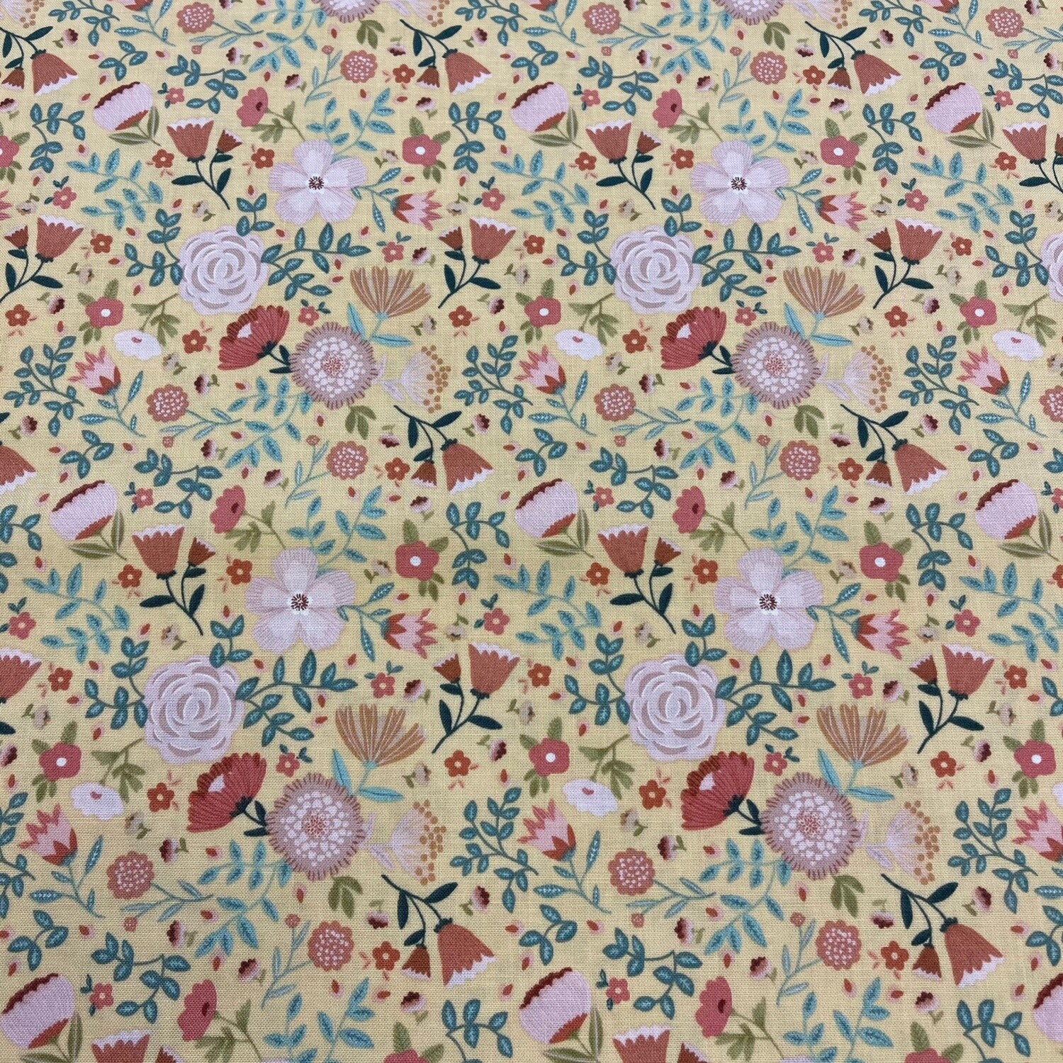 Goose Creek Gardens - Cream - 100% cotton print fabric