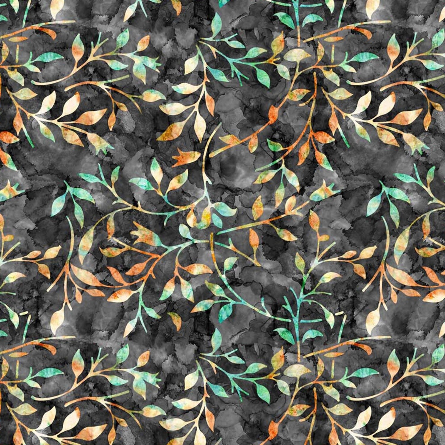 Batik Trail 01 - Grey - 100% cotton digital print fabric