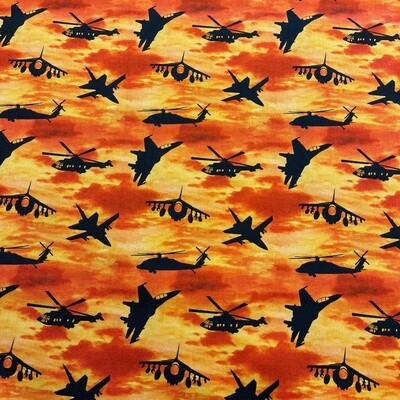 Remembering - Orange - 100% cotton print fabric