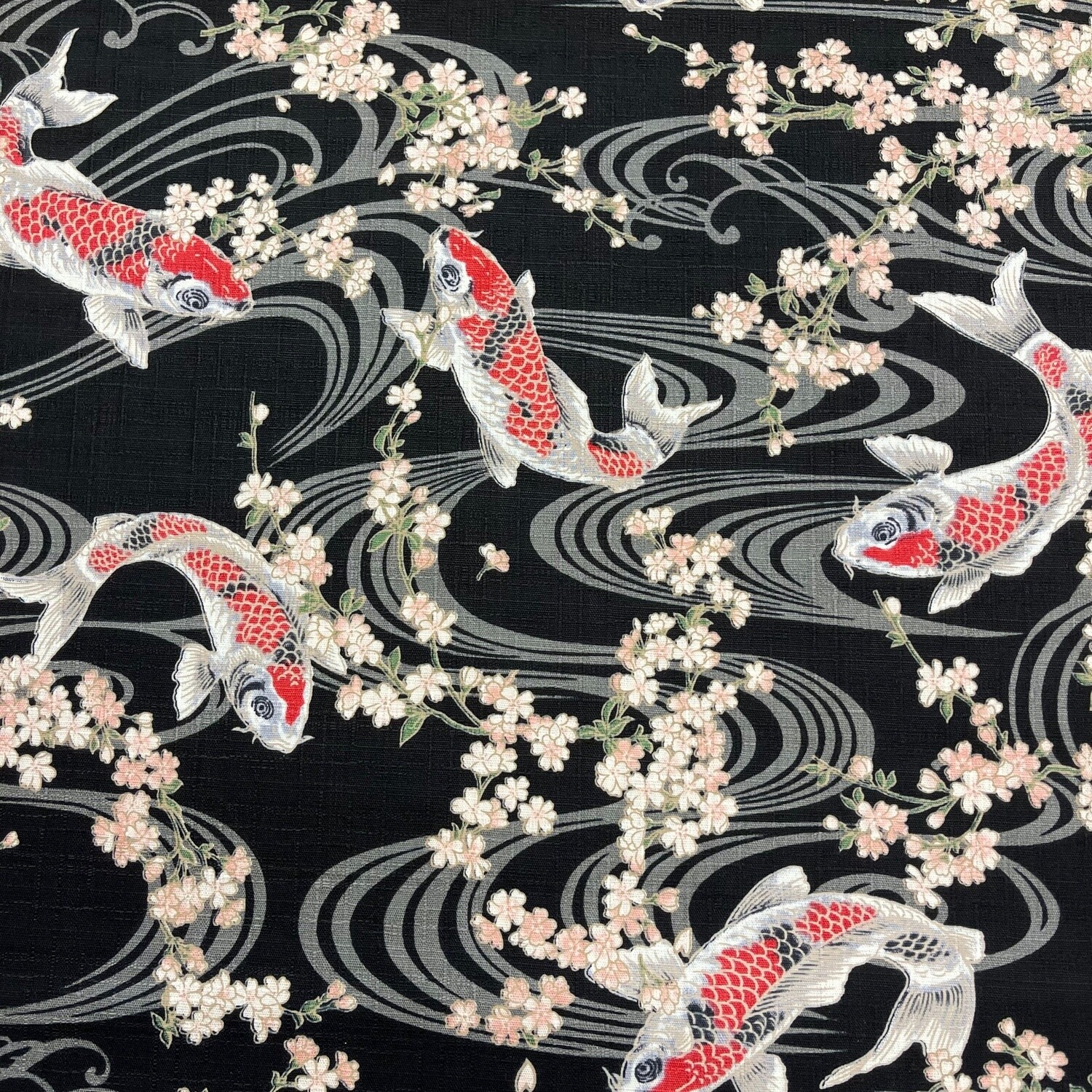 Numa - Black - 100% cotton print fabric