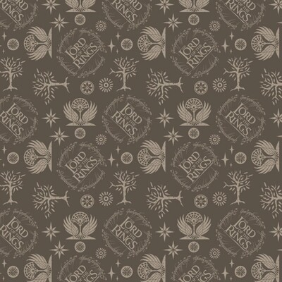 Lord Of The Rings - Logo - Taupe - 100% cotton print fabric