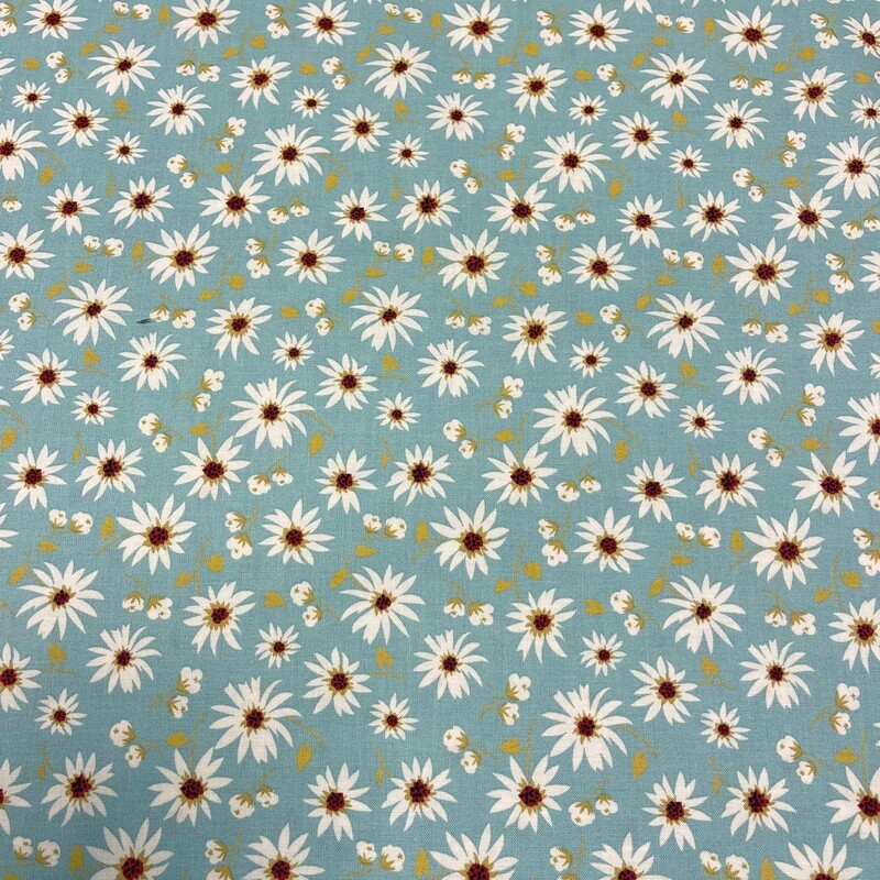 Farm Girls Unite - Pale Blue - 100% cotton print fabric