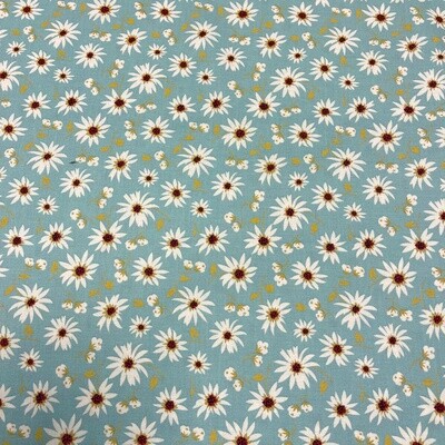 Farm Girls Unite - Pale Blue - 100% cotton print fabric