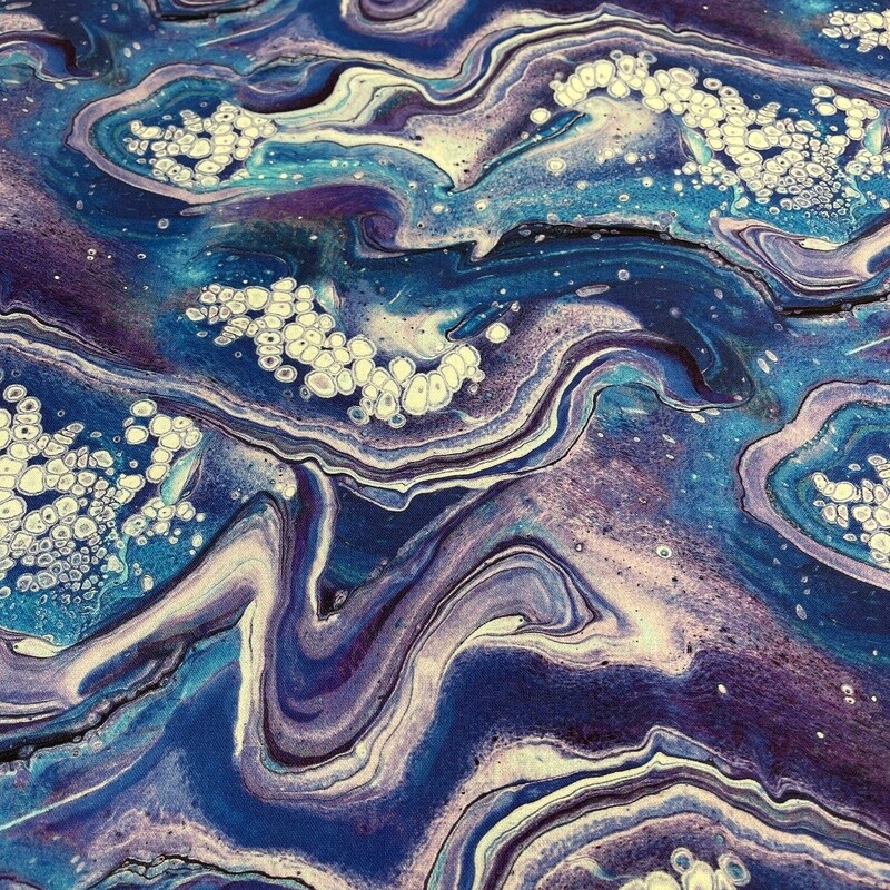 Quilting Treasures​ - Fusion II - Wave - Royal - 100% cotton print fabric