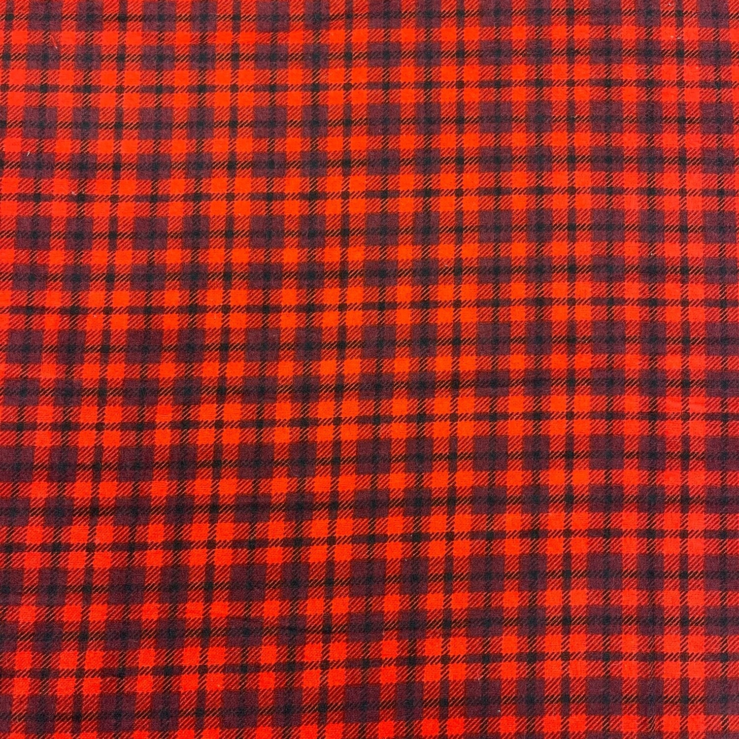 Check - Red - 100% Cotton Winceyette print fabric