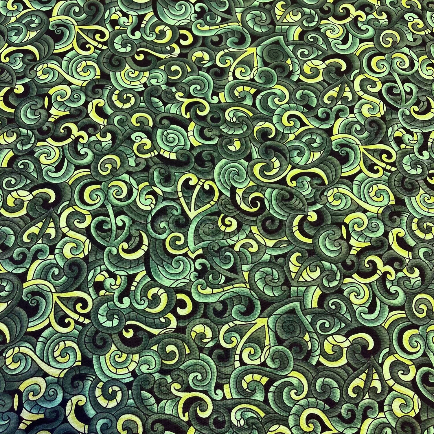 Moko - Green - 100% cotton print fabric