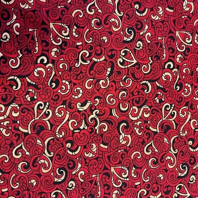 Moko - Red - 100% cotton print fabric