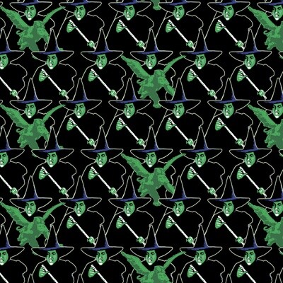 Wizard Of Oz - Wicked Witch - Black - 100% cotton print fabric