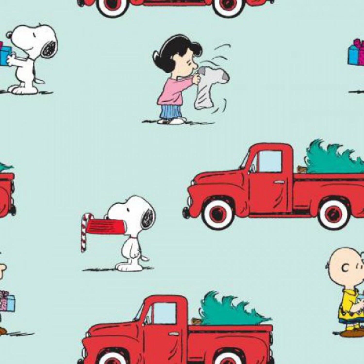 Peanuts, Snoopy - Pale Blue - 100% cotton print fabric