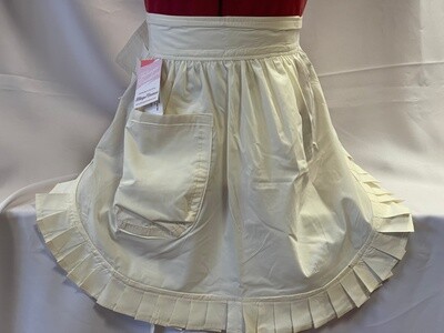 Retro Vintage 50&#39;s Style Half Apron - Cream