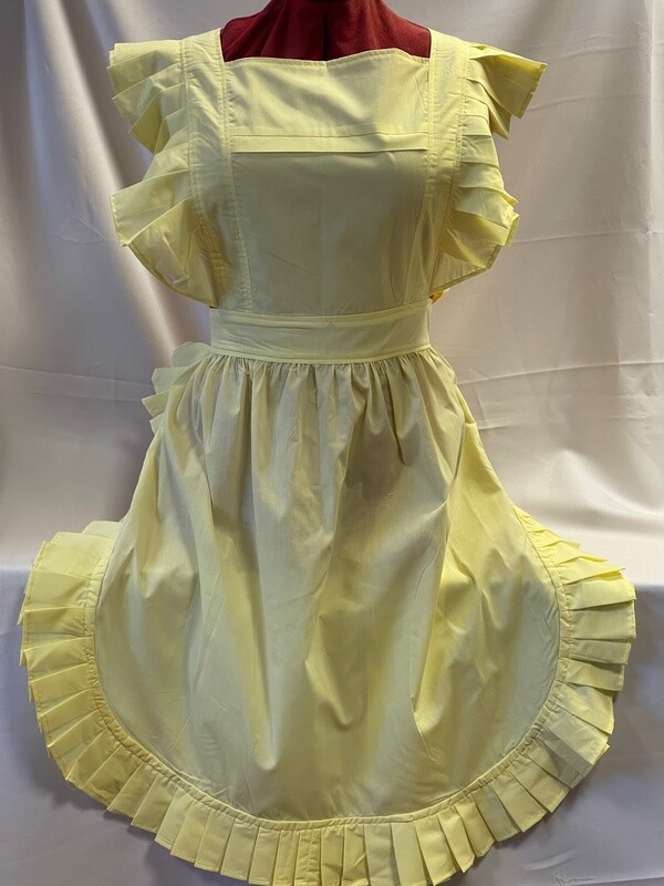 Retro Vintage Victorian Style Full Apron - Lemon