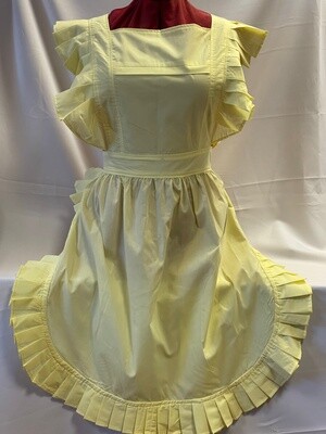 Retro Vintage Victorian Style Full Apron - Lemon