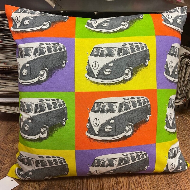 Large Cushion Cover with VW Camper Vans