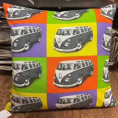 Large Cushion Cover with VW Camper Vans