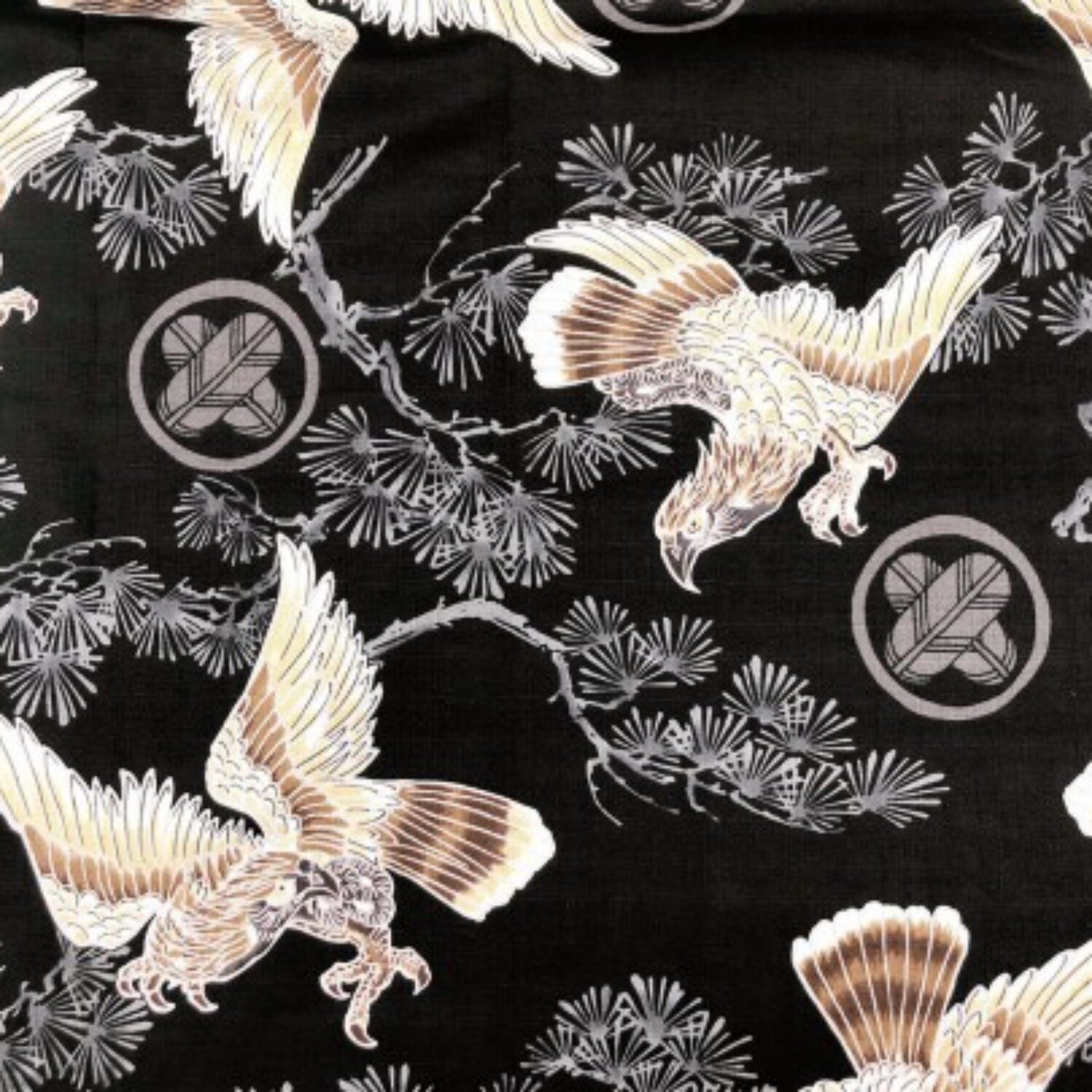 Washi - Black - 100% cotton print fabric