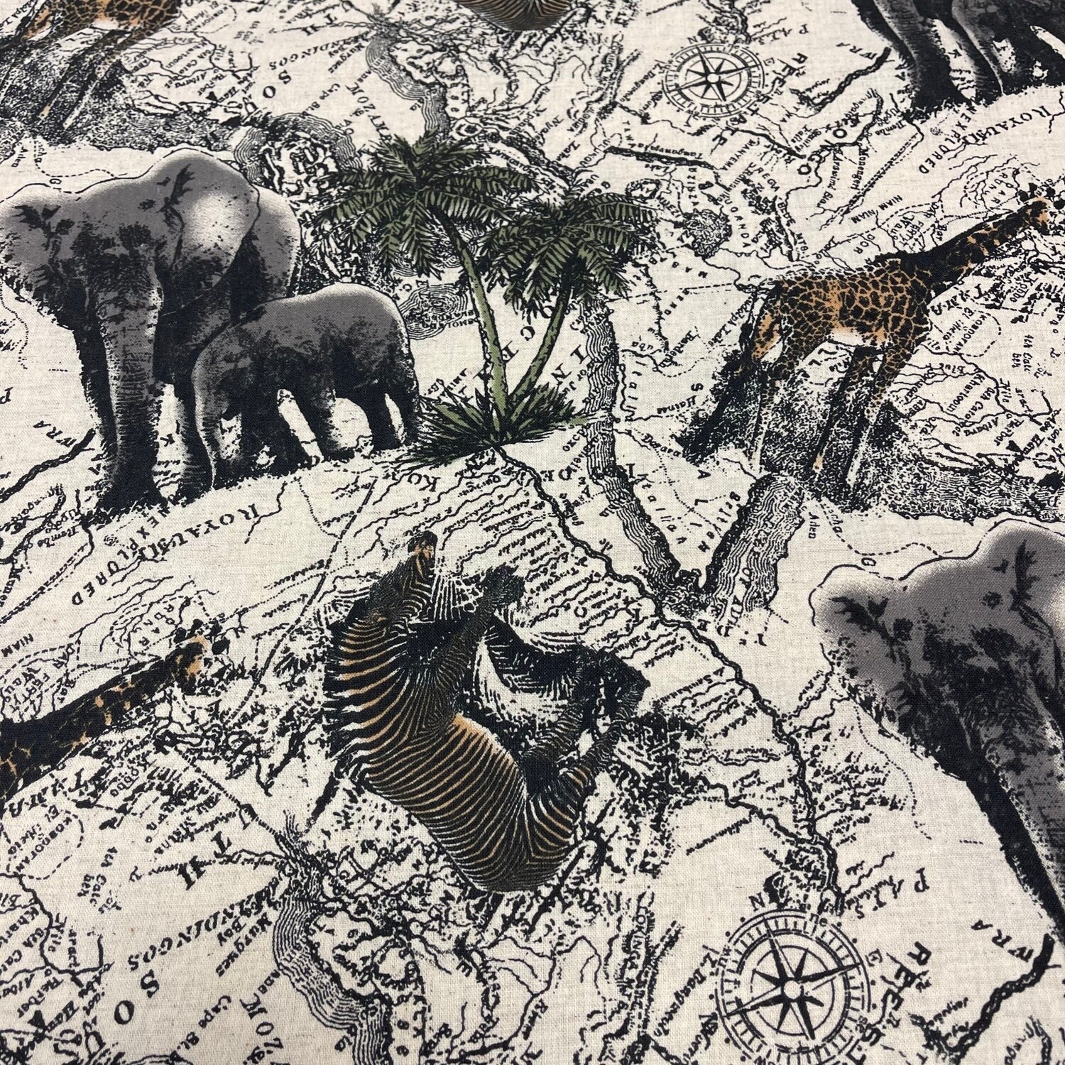 Haku - Natural - 85% linen / 15% cotton print fabric