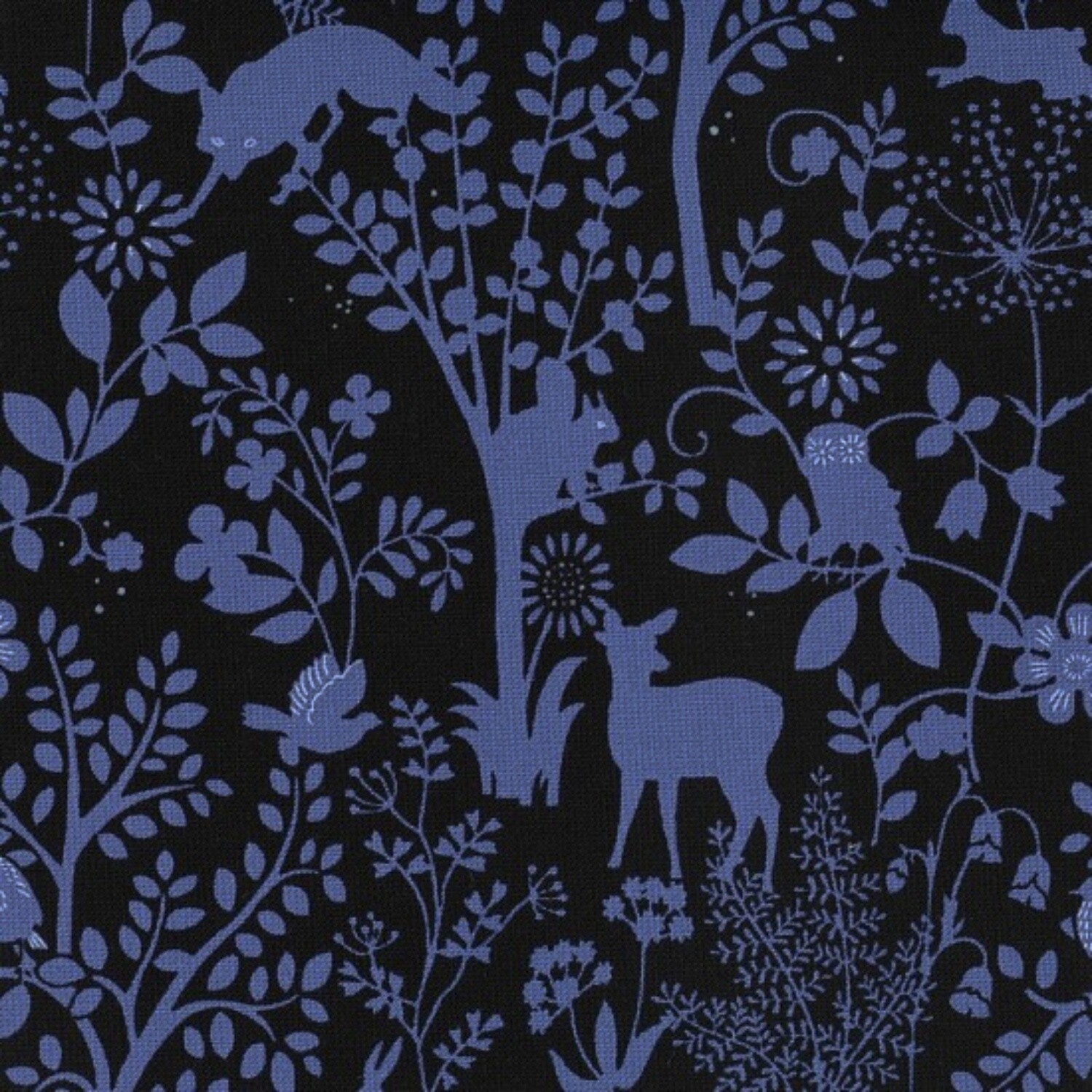 Mori - Black - 100% cotton print fabric
