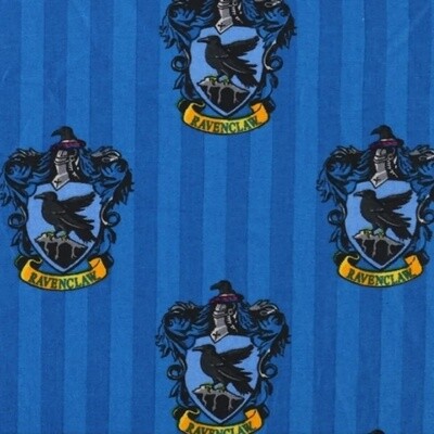 Harry Potter - Ravenclaw House - 100% cotton print fabric - Blue