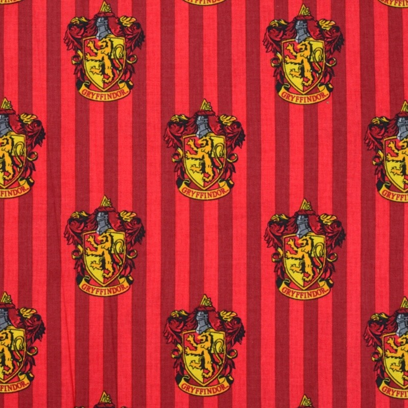 Harry Potter - Gryffindor House - 100% cotton print fabric - Red