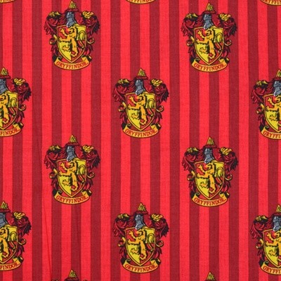 Harry Potter - Gryffindor House - 100% cotton print fabric - Red