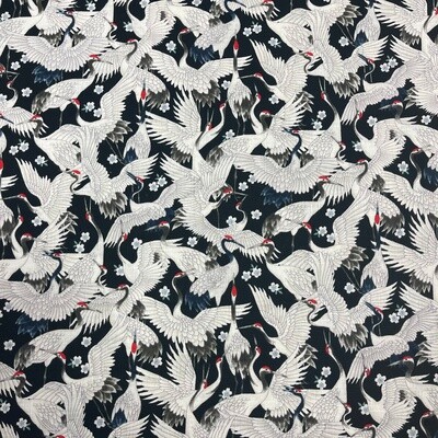 Imaza - Black - 100% cotton print fabric