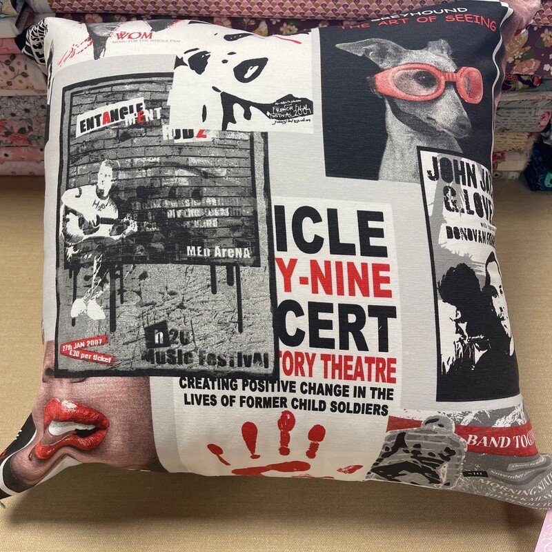 Large Cushion Cover with Posters