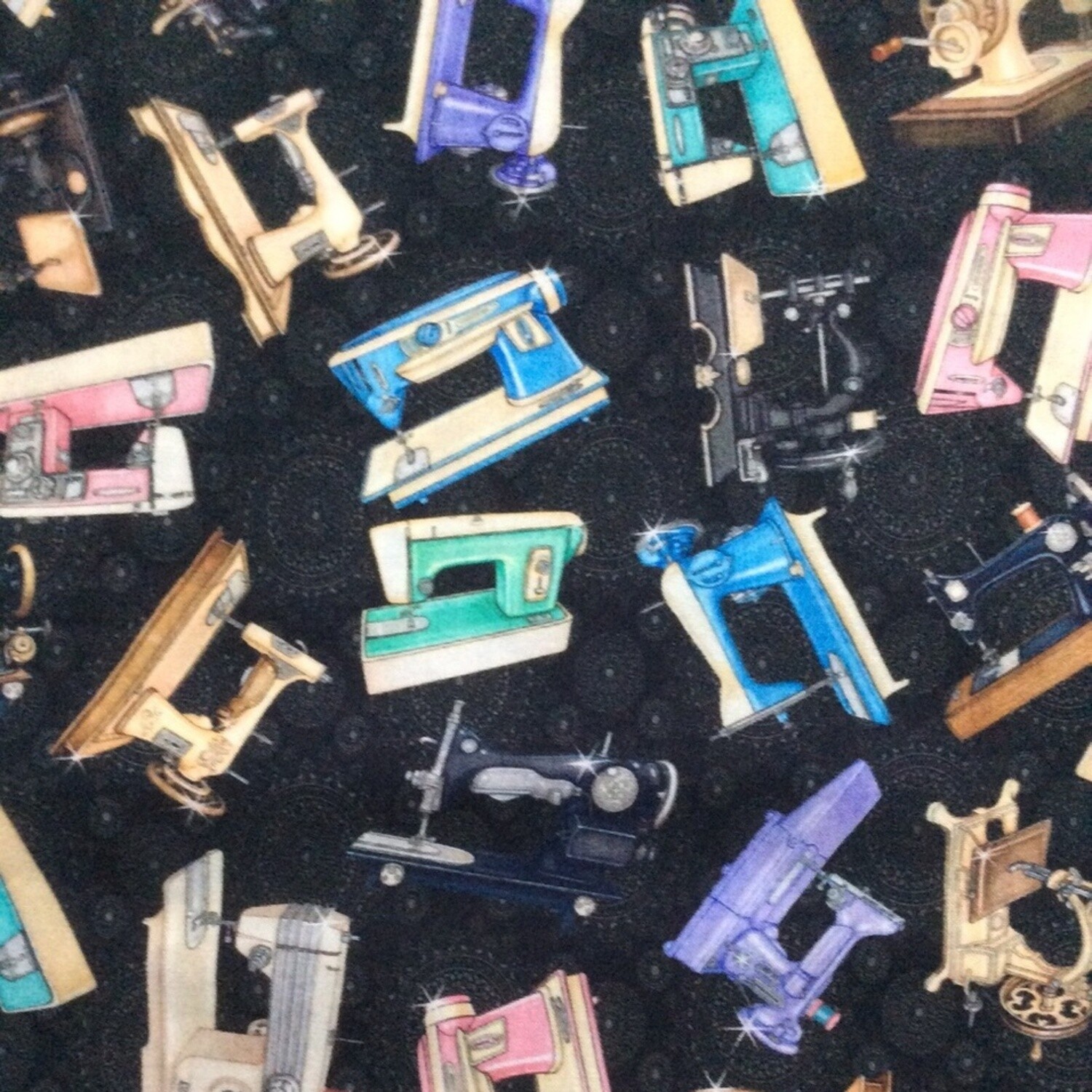 Quilting Treasures - Tailor Made (Sewing Machines)  - 100% cotton print fabric
