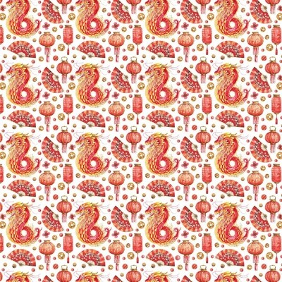 Chinese New Year - 100% cotton digital print fabric