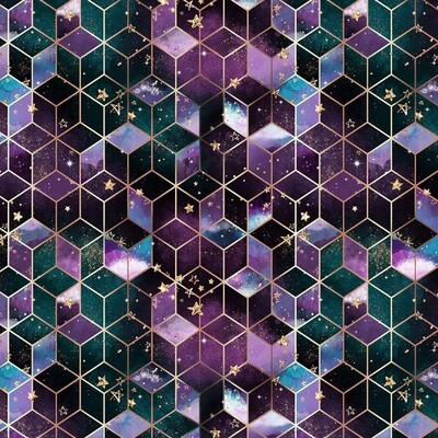 Geo Glitz - 100% cotton digital print fabric
