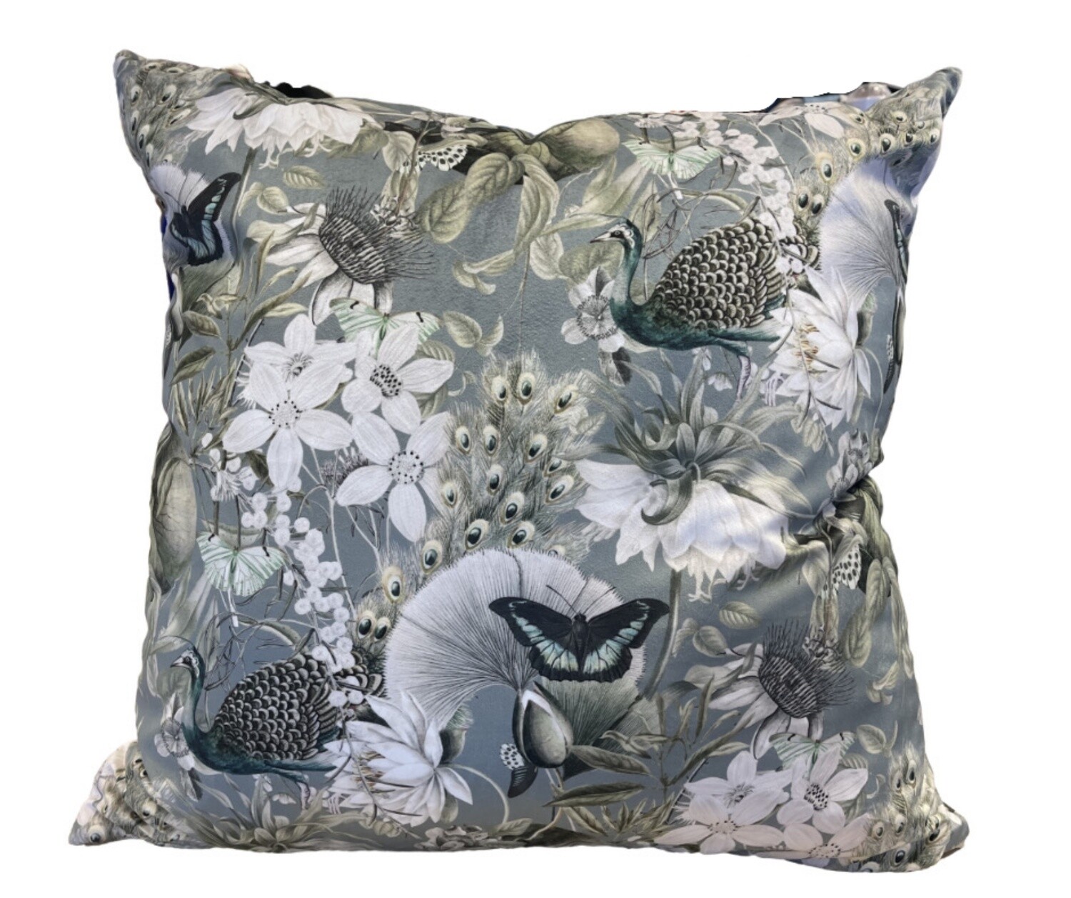 Large Cushion Cover - Utopia in Silver - 290gsm Velvet