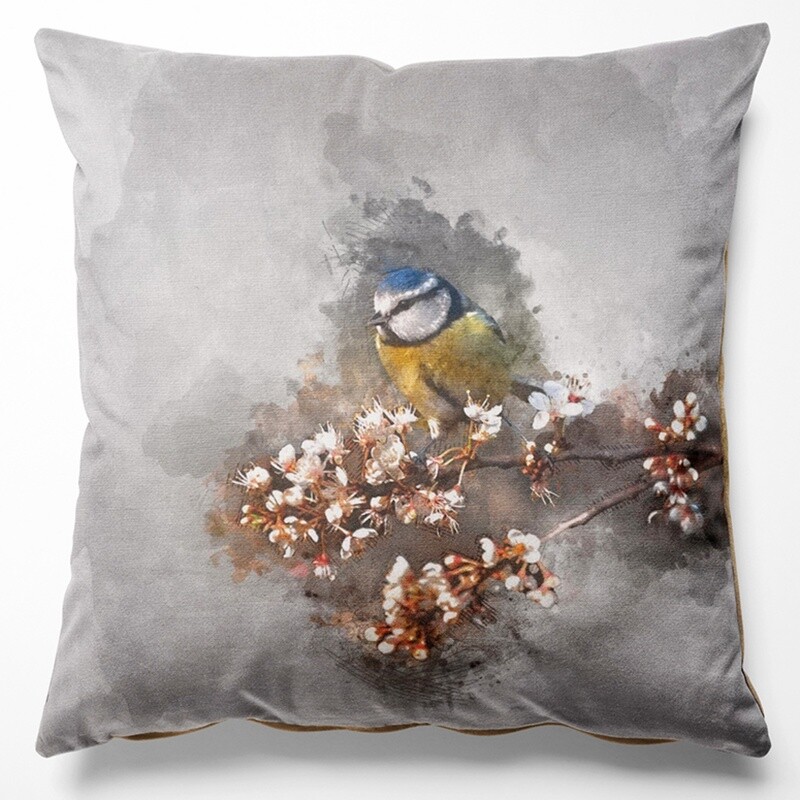 Blue Tit Cushion Cover