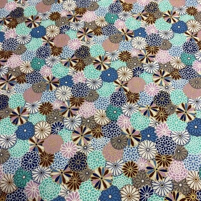 Kata - Blue - 100% cotton print fabric
