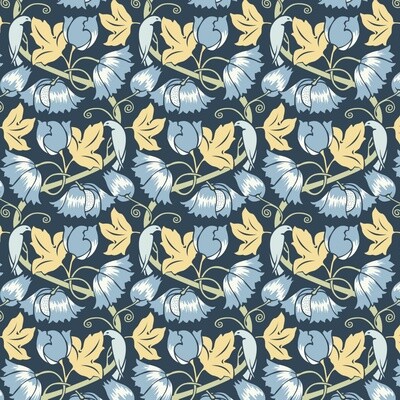 Voysey - Birds In Nature - Birds &amp; Poppies - 100% cotton print fabric