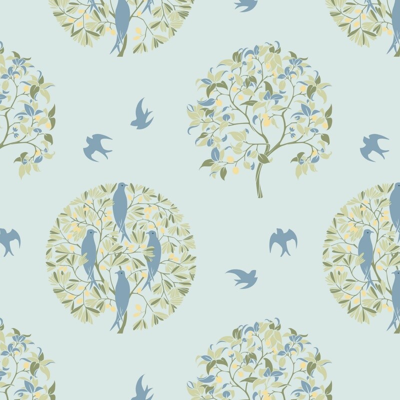 Voysey - Birds In Nature - The Ornamental Tree - 100% cotton print fabric