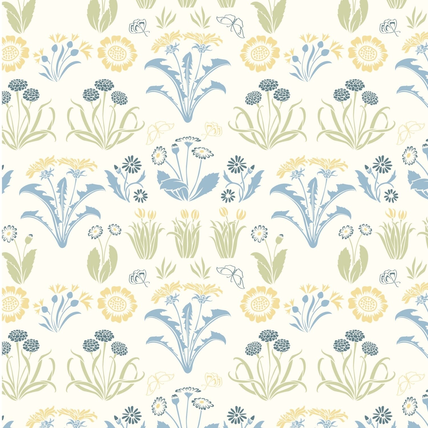 Voysey - Birds In Nature - The Furrow - 100% cotton print fabric
