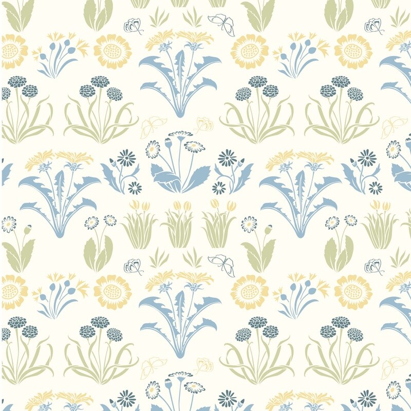 Voysey - Birds In Nature - The Furrow - 100% cotton print fabric