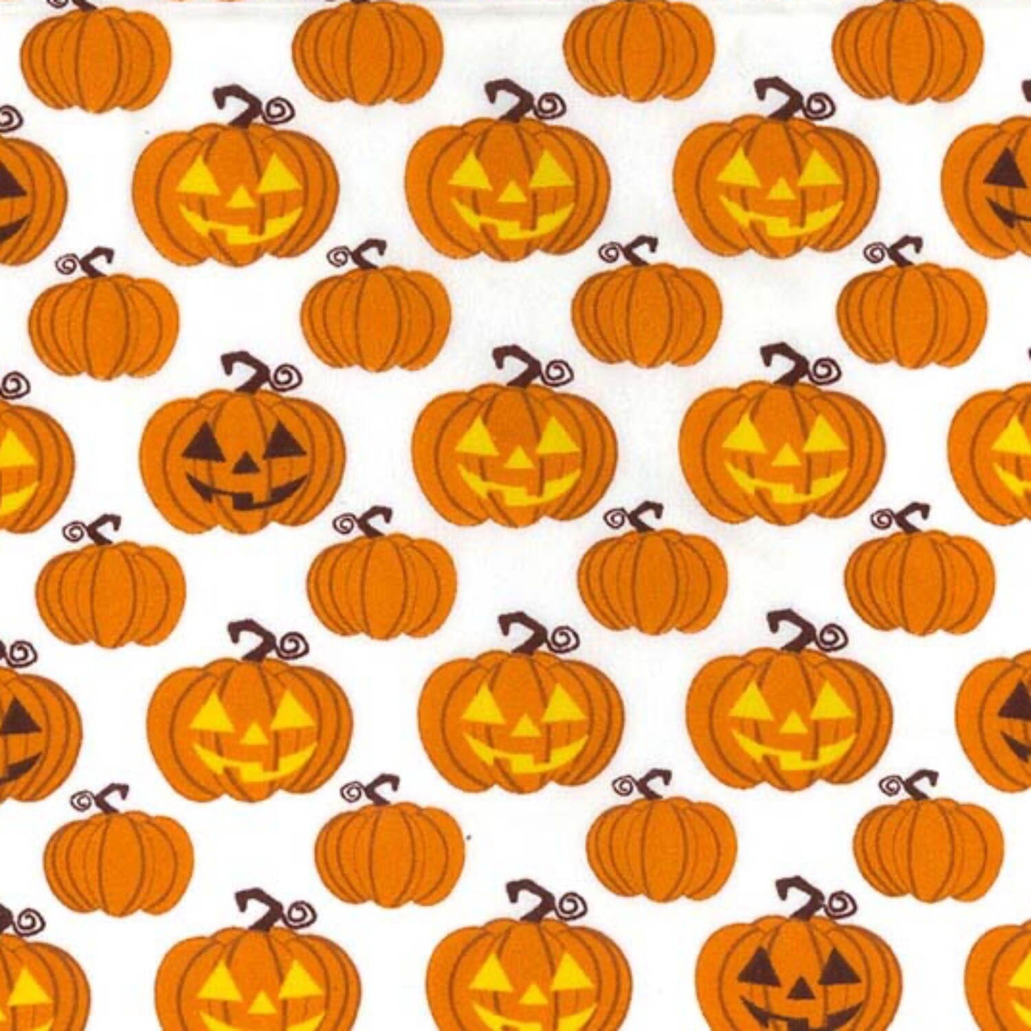 Halloween Pumpkins - 80% Poly / 20% Cotton Print fabric