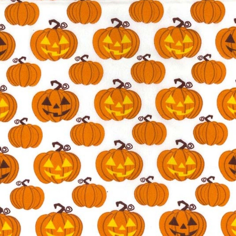 Halloween Pumpkins - 80% Poly / 20% Cotton Print fabric
