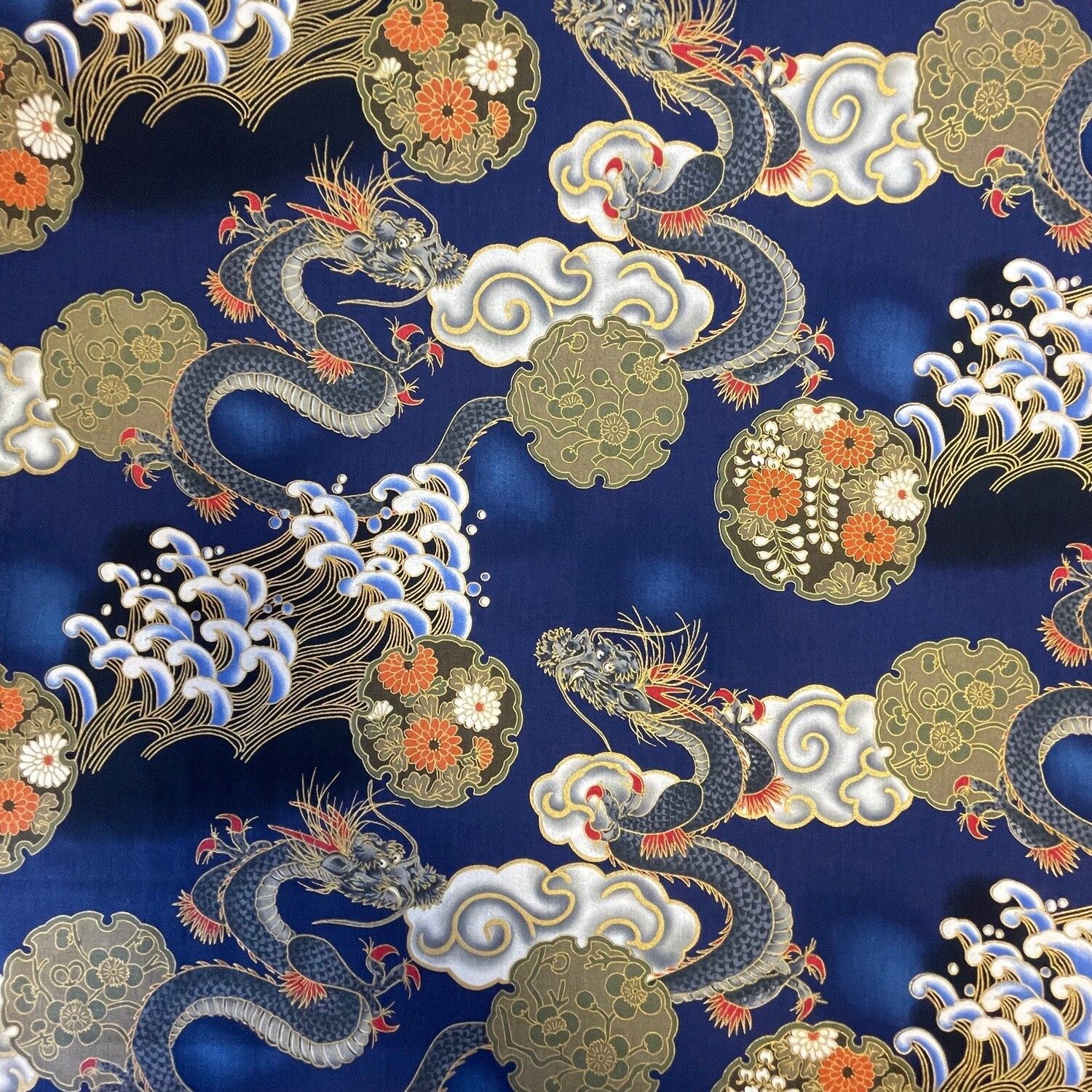 HIKO - Blue - 100% cotton print fabric