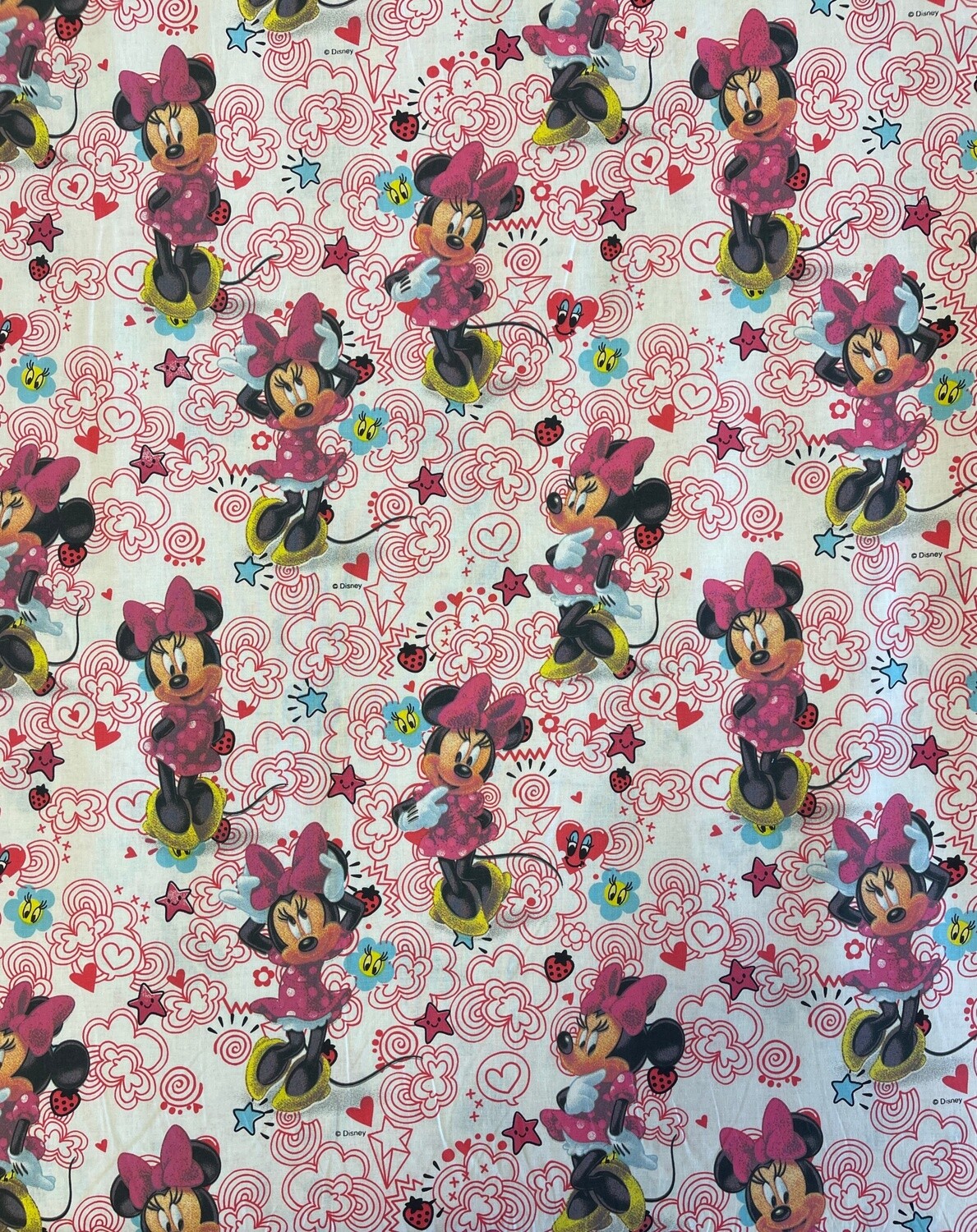 Licensed Disney, Doodle, Minnie Mouse - 100% cotton print fabric