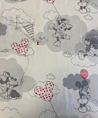 Licensed Disney, Flying, Mickey &amp; Minnie Mouse - 100% cotton print fabric