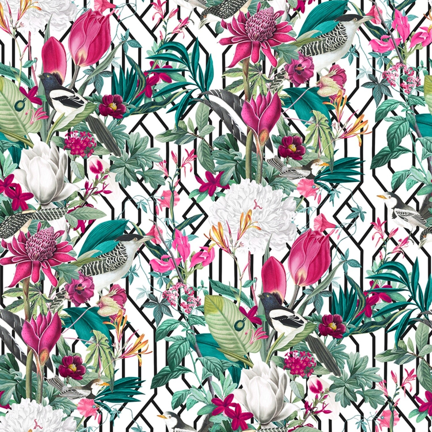 Digitally printed, soft &amp; durable plush Velvet fabric 290gsm - Patagonia - Mono